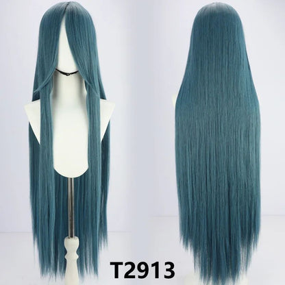 Perucas sintéticas de cabelo rosa com volume de ar, seda de cabelo macia de alta temperatura, cabelo a granel, peruca longa, cacheada, de ondas grandes, lisa, para Cosplay