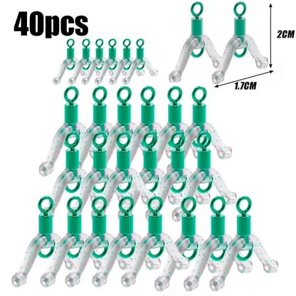 Fishing Hook Separator Anti Tangle Boom Green Silicone Bifurcator High Elastic Subline Splitter Lure Rigging Accessories Tool