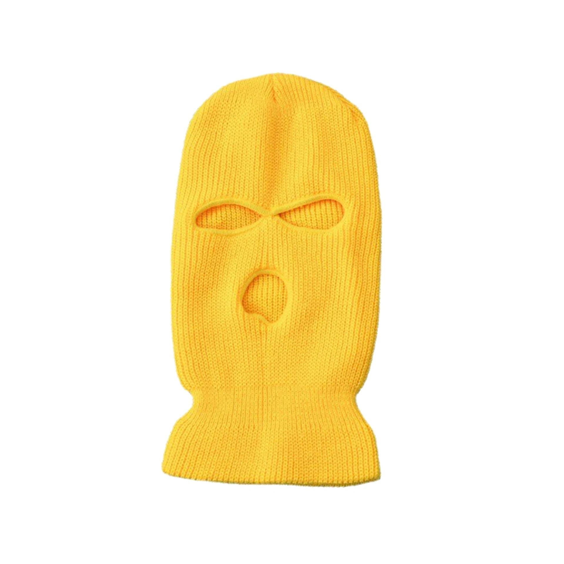 Men's Winter Knitted Balaclava, Windproof Ski Mask, Warm Wool Motorcycle Hat