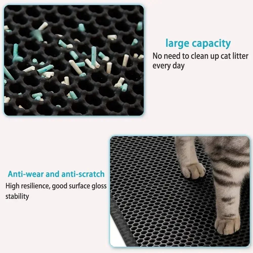 Tapete Higiênico Para Gatos À Prova D'água, Camada Dupla, Caixa De Areia Para Gatos, Tapete Antiderrapante Lavável Para Gatos, Para Limpeza De Pets