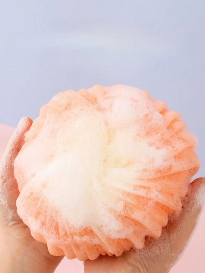 1pc Shower Mesh Foaming Sponge Balls Soft Body Scrub Exfoliating Skin Back Brush Cleaner for Bath Bubble Ball Bath Accessories