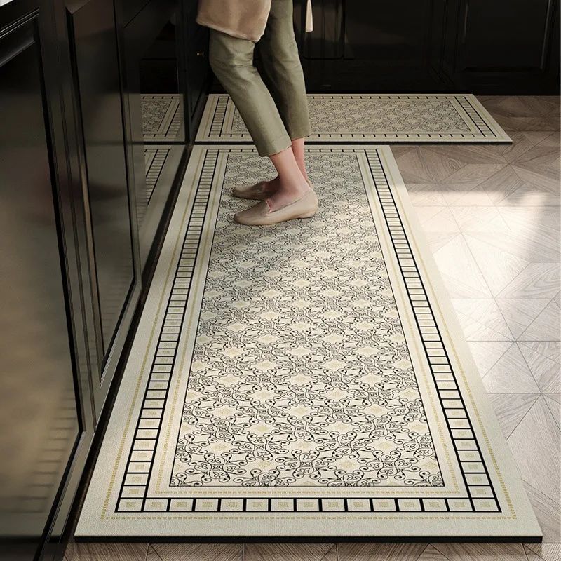 VIKAMA Diatomite Kitchen Floor Rug Anti-Slip Oil-Proof Water-Absorbing, Dirt-Resistant And Waterproof Door Mat For Home Decor