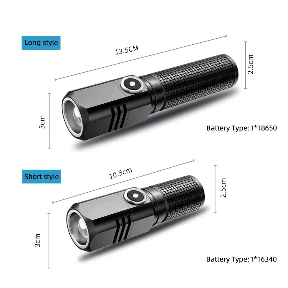 10000 Lumens Mini Powerful Led Flashlight XHP50 Built in Battery 3 Modes Usb Rechargeable Flash Light Torch Lamp Flashlights