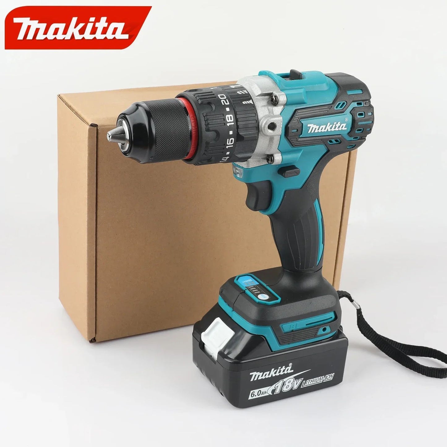 Makita DDF487 Parafusadeira/Furadeira Eletromecânica a Bateria de Lítio Brushless para Bateria Makita 18V