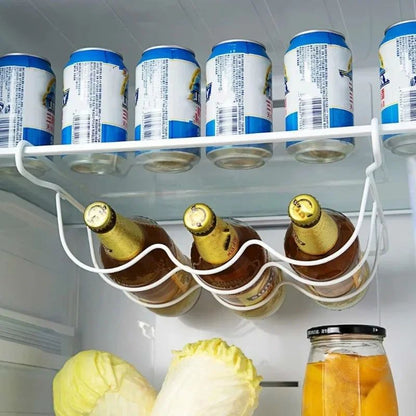 Suprimentos de Cozinha Organizador de Geladeira Rack Prateleira Interna Suporte para Garrafas de Cerveja Vinho Rack Acessórios Ferramentas de Armazenamento de Cozinha
