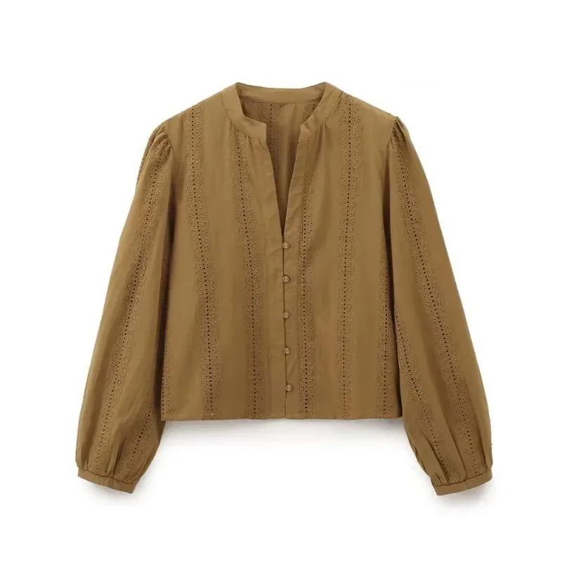 Embroidery Blouses For Lady Y2K Tops Harajuku Fashion Vintage Blouse Elegant Women's Luxury Blouses Long Sleeve Shirt