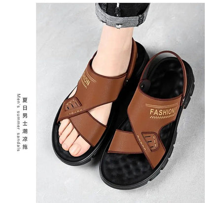 Hot Sale Men Sandals Casual Shoes Outdoor Walking Sandals for Men Beach Shoes Men Slippers Open Toe Flat Two Passes
