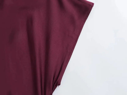 TRAFSHE Midi Satin Dress Woman Long Dresses For Women Chic And Elegant Evening D