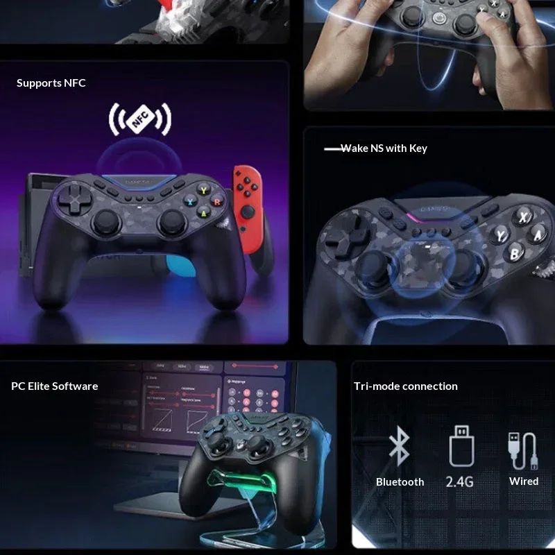 Game Sir Tarantula 8K 1K Wired Game Controller Custom Js13pro TMR Joystick Omron Micro Switches for Steam Switch Android Gamepad