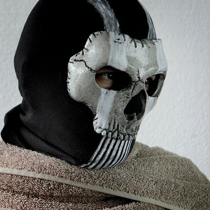 BeauNook Unisex Horror Skull Mask Ghost Call of Duty Latex Headgear Helmet Cosplay Perform Party Masquerade Prop Halloween