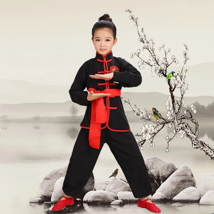 Kids Kung Fu Uniform Men Women Chinese Clothes Children's Sets Performance Boy Set Tai Chi Outfit Girl Wushu Costume Tang Suit