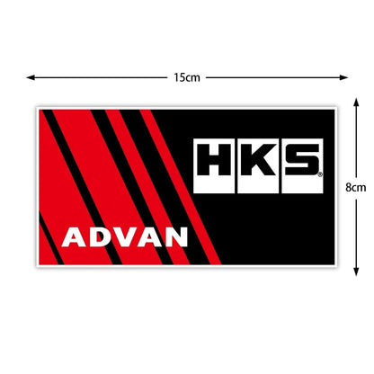 Para Adesivo HKS JDM Decalques de Corrida Moto Scooter Janela Automotiva Para-choque Decoração de Carro Acessórios Modificados ADVAN