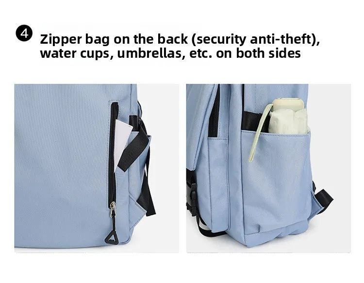 3pcs/set Campus Student Backpack, Boys Girls School Bags for Teen Men Women Tote Bag Clutch Pocket, Nylon Backpacks Travel Bag