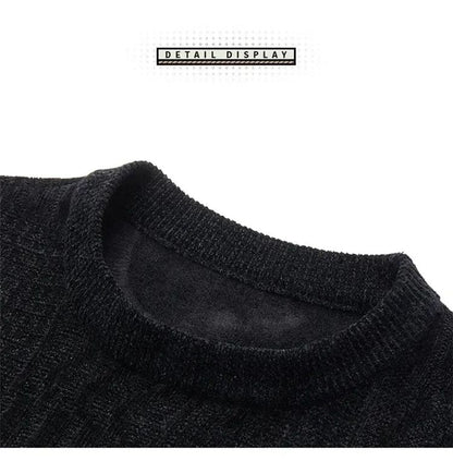 Brand Clothing High Quality Fashion Sweaters Male Slim Fit Casual Knitted Pullover Man Casual Round Neck Sweaters Black Grey