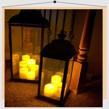 24/12PCS With Battery Flickering LED Candle Tealights Flameless Wedding Home Christmas Decor Candle Battery-powered Night Light