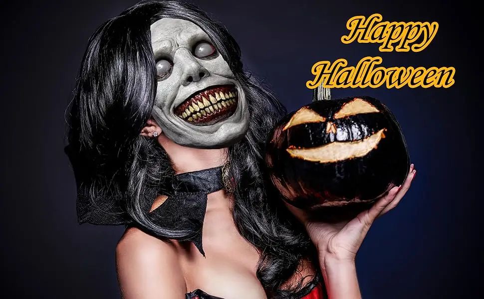 1-10PCS Halloween Smile Demon Mask for Exorcist Cosplay Party Ghost Costume and Haunted House Decoration Party Prop