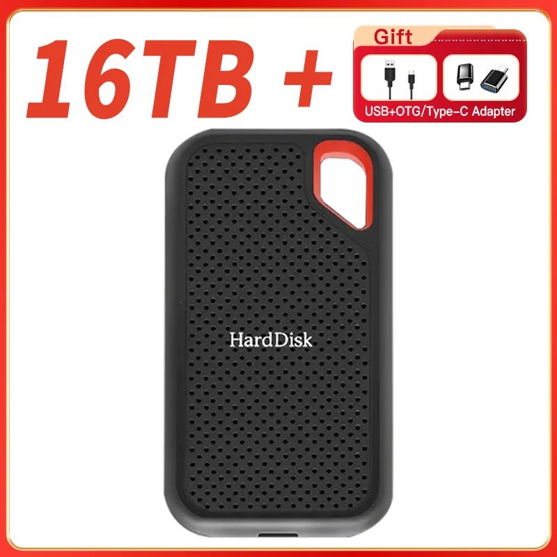 New External Hard Drive 1TB Portable SSD HARD DISK 2TB High-speed External Solid State Drive Mobile Hard Drive for Laptop Mac PC