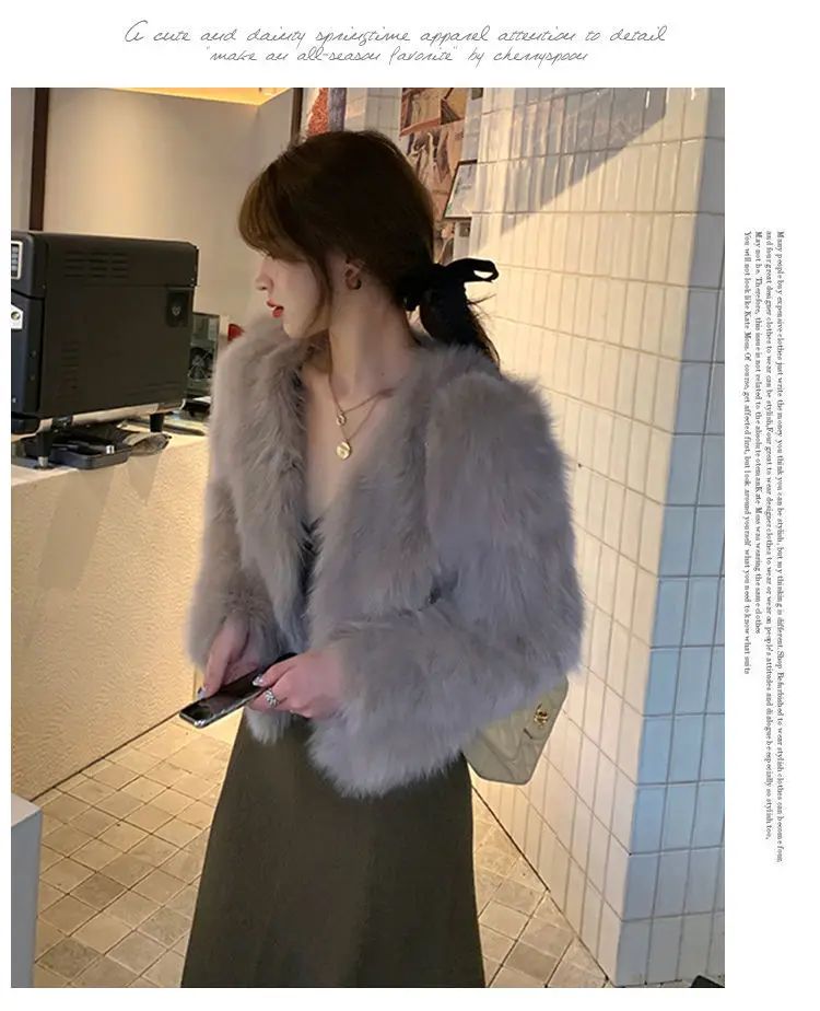 Faux Fur Coat Womens Clothing 2025 New Fashion Casual Imitation Fox Fur Coat Female  Short Loose Comfortable Winter Jacket