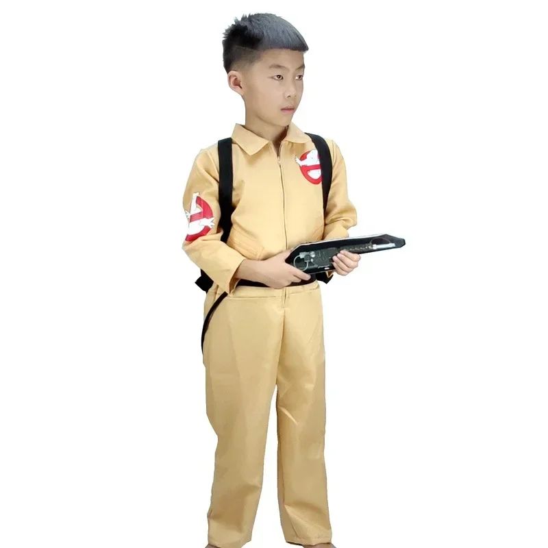 Ghostbusters Movie Kids Adults Cosplay CostumesHalloween Carnival Theme Party Clothes with Proton Pack Fans Collection