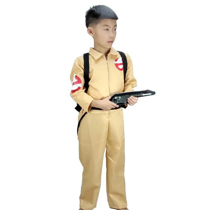 Ghostbusters Movie Kids Adults Cosplay CostumesHalloween Carnival Theme Party Clothes with Proton Pack Fans Collection