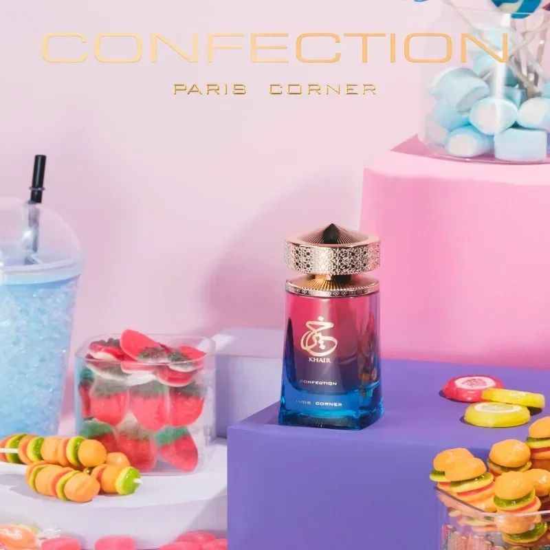 Perfume Sweet Candy Scent 100ml Khair Confection Paris Corner Eau de Parfum Para Homens Para Mulheres Embalagem Elegante Presentes de Fim de Ano