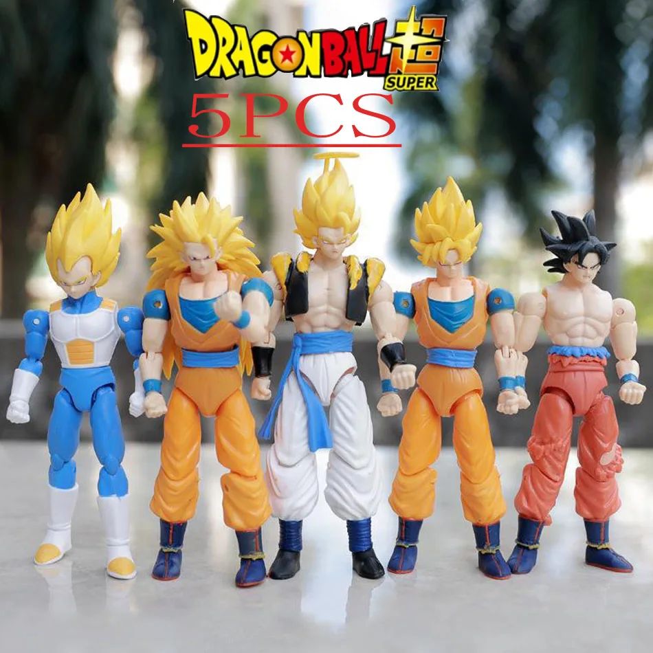 3 estilos Dragon Ball Z Goku Vegeta SHF Super Saiyan Anime Boneco Articulado Boneco Transformável Modelo Colecionável Brinquedo Presente