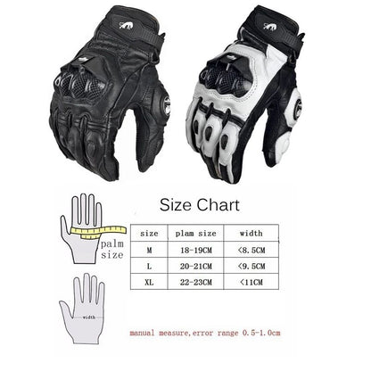 Luvas de Couro para Motociclista Masculinas Femininas 4 Estações Direção Supertech Preto/Branco Luvas de Corrida Motoqueiro Couro Bovino Corrida Moto Cavaleiro