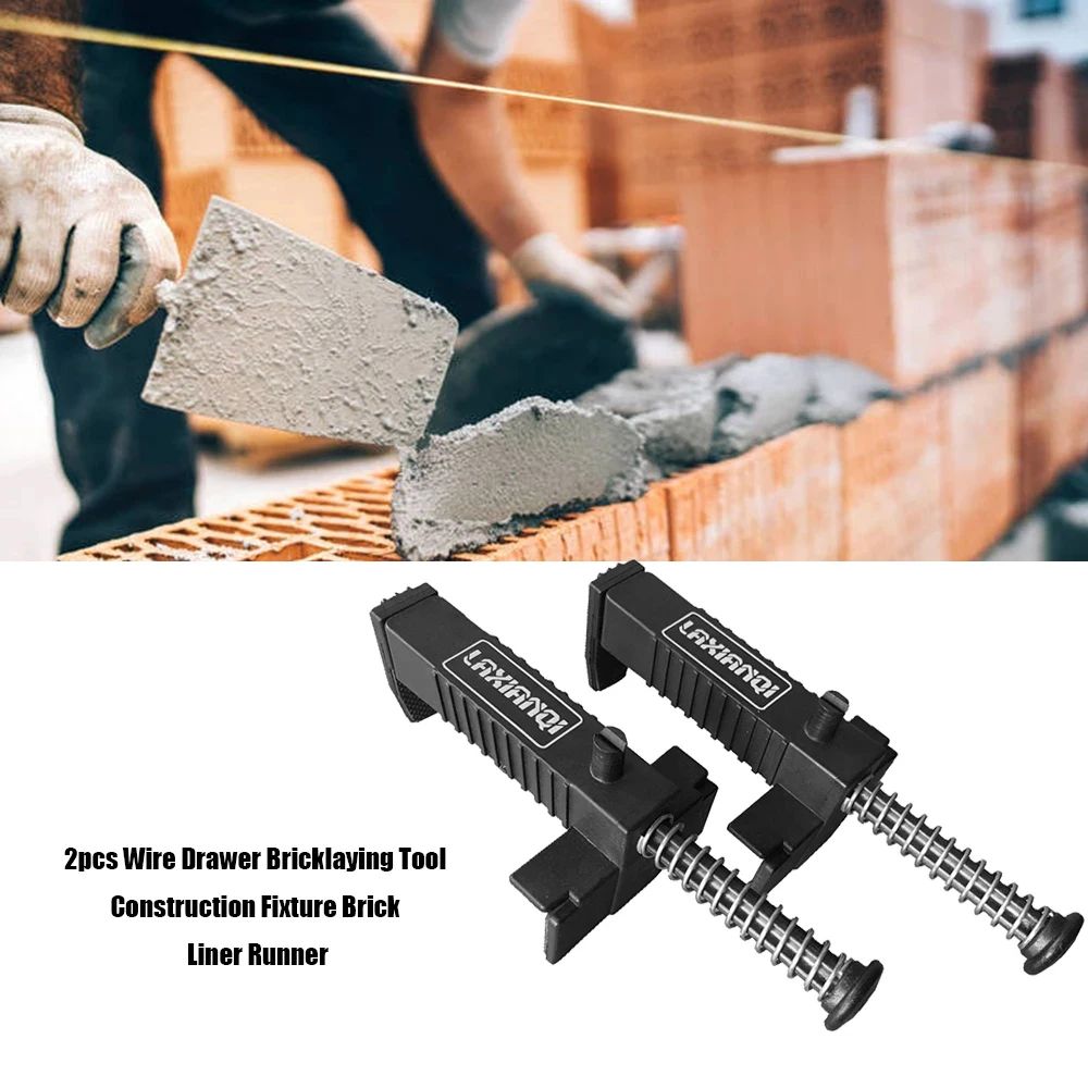 2-6pcs Gaveta de Fio para Assentamento de Tijolos Forro de Tijolos Parede de Tijolos Construtor de Fio Ferramenta de Construção Niveladores Corredor