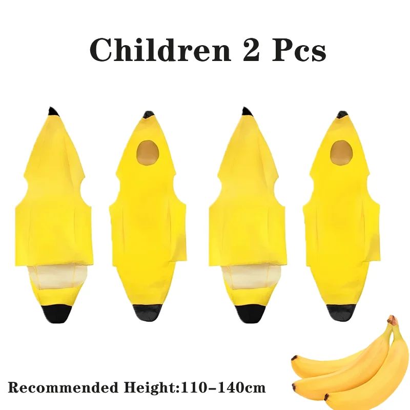 Child/Adult Banana Cosplay Halloween Christmas  Costumes Performance Costume Fruit Banana Costume Performance  Costume