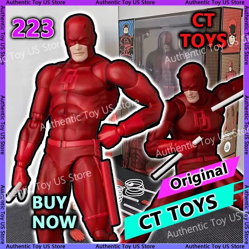 Ct Toys DAREDEVIL Mafex 223 DAREDEVIL Action Figure Comic Version Figure Shf Anime Figurine Statue Model Collection Gifts Toy