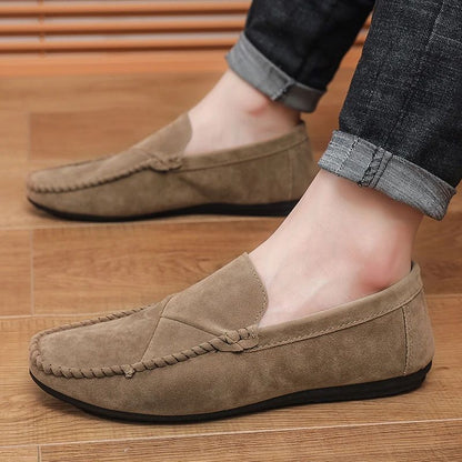 Fashion Suede Men Casual Shoes Male Lazy Shoes Breathable Comfort Slip-on Mens Driving Shoes Luxury Brand Loafers Moccasins