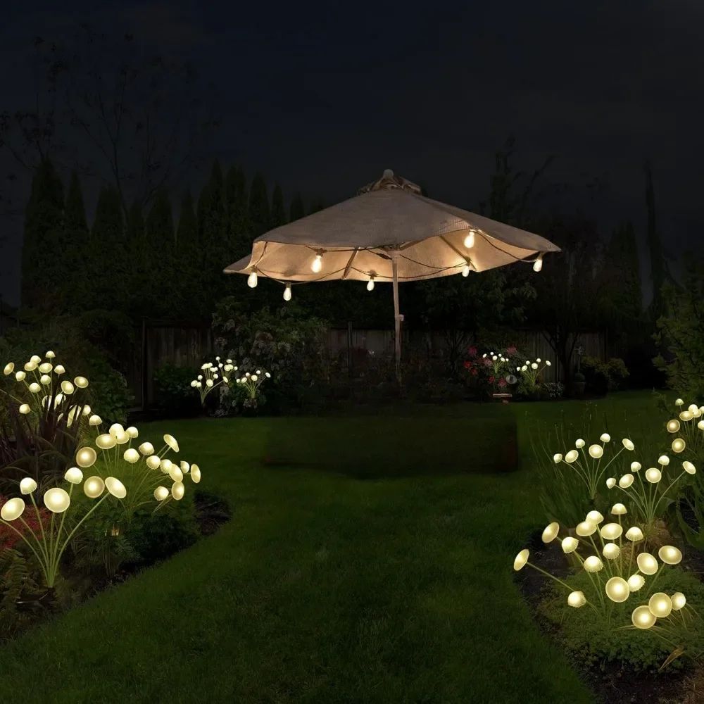 Solar Lights Outdoor LED Solar Mushroom Lawn Lights Waterproof Party Yard Patio Pathway Jellyfish Lamp for Garden Decoration