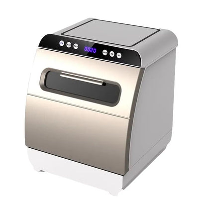 Portable Mini Dishwasher Countertop Automatic Tableware Washer Sterilizer Smart Kitchen Appliance for Home Office Compact