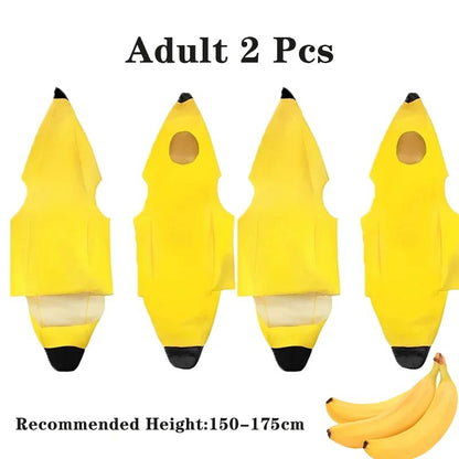 Child/Adult Banana Cosplay Halloween Christmas  Costumes Performance Costume Fruit Banana Costume Performance  Costume