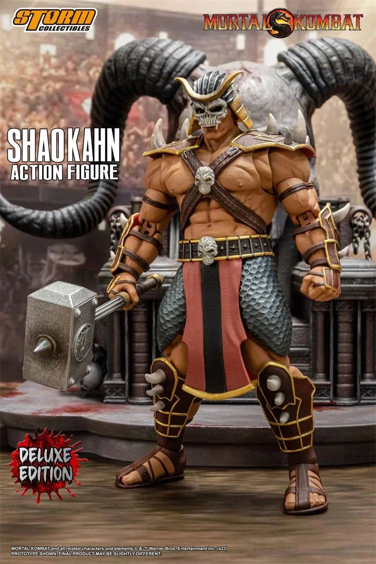 Em Estoque Storm Toys Mortal Kombat BOSS Final Shao Kahn DCMK14 Edição de Luxo Vilão Goro DCMK18 Boneco de Ação Modelo Brinquedos