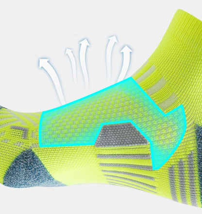 3 Pares Meias de Corrida de Maratona Masculinas Femininas Profissionais Esportivas Tornozelo Fitness Tubo Acolchoado Engrossado Baixo Cano Curto Barco Meias