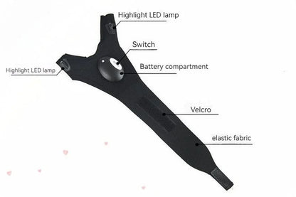 LED Flashlight Fishing Strap Fingerless Gloves Waterproof Cycling Camping Hiking Rescue Glove Lamp Lighting Gloves