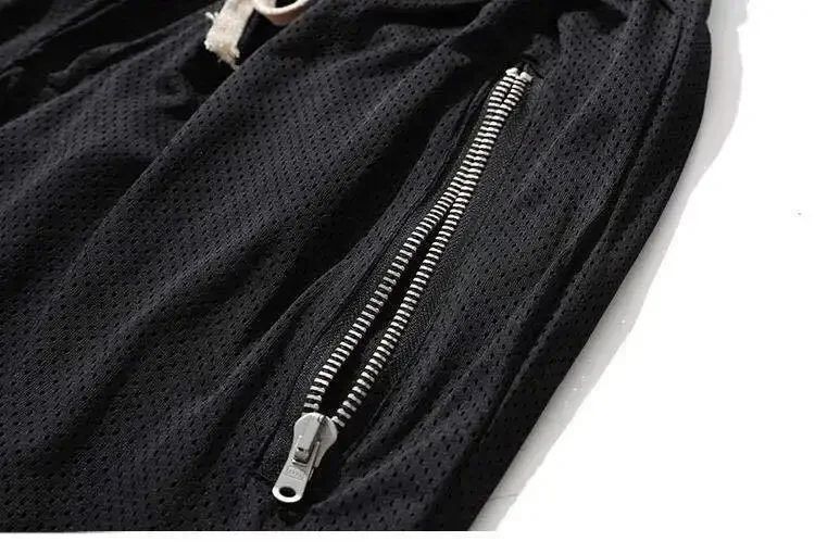 2025 Summer New Quick drying Breathable Zipper Drawstring Pocket Five point Shorts for Men's Sports Running Large Beach Pants