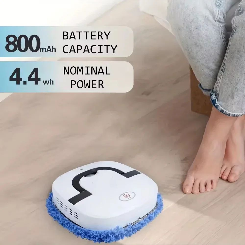 Smart Robot Vacuum & Mop Combo, Self-Charging, USB Rechargeable, Pet Hair Removal,Anti-Crash,Quiet Cleaning for Home & Apartment