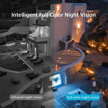 4K 8MP WiFi PTZ IP Camera Human Body Detection Indoor Outdoor Waterproof Color Night Vision Home Security Surveillance System