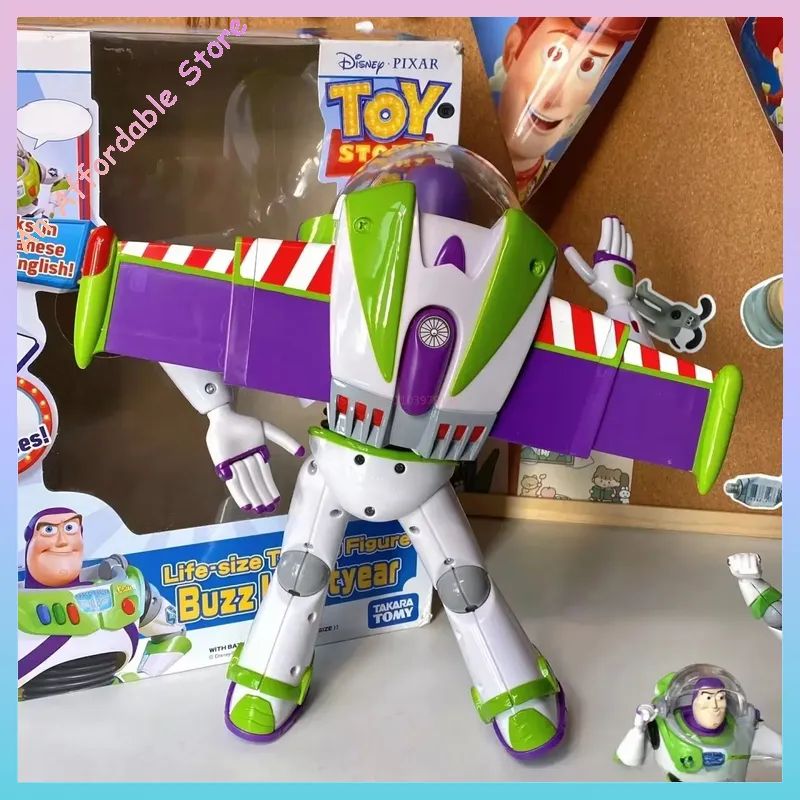 Toy Story Buzz Lightyear Modelo Brinquedos Pixar Robô Elétrico Andando Boneca Action Figure Brinquedo Presente De Aniversário Brinquedos Modelo Para Crianças