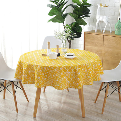 Round Tablecloth 120/150cm Washable Table Cloth Decorative Table Cover Indoor Holiday Home Christmas Party Picnic Dining Room
