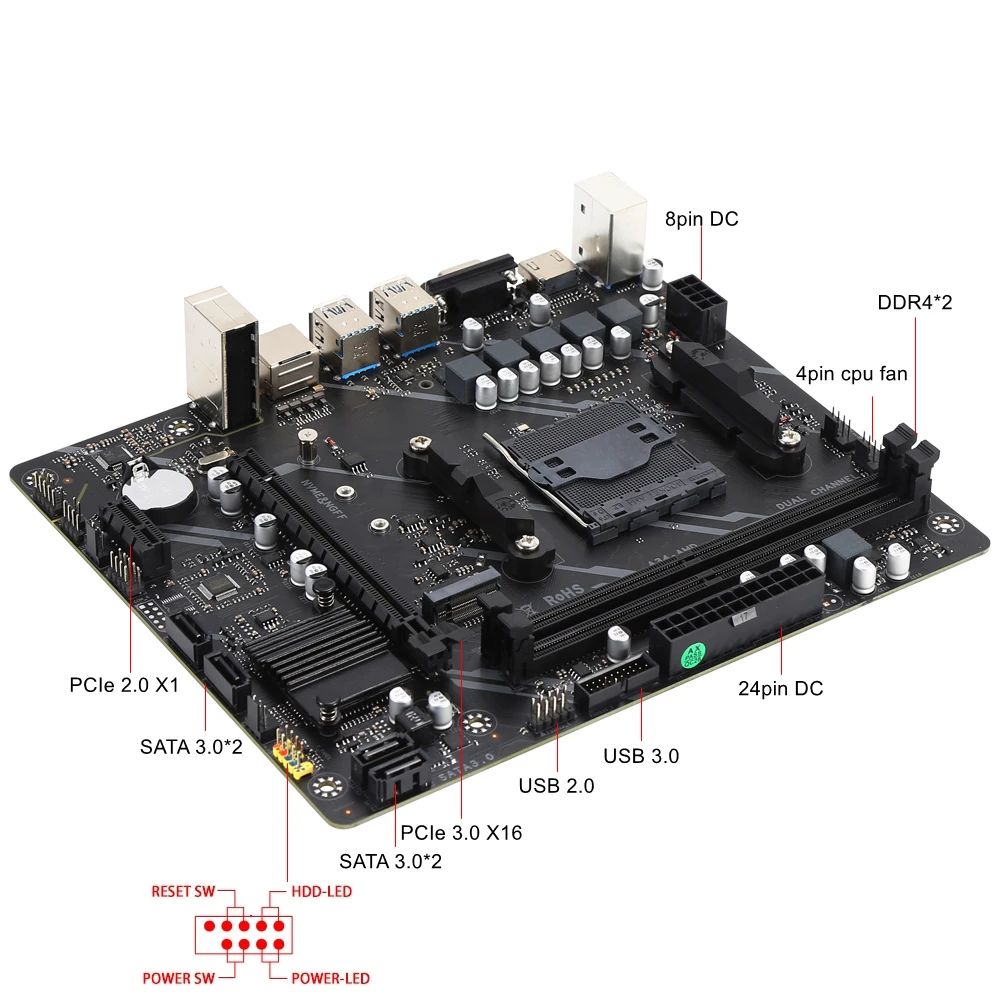 Kllisre A320 kit AMD Ryzen R5 2600 cpu DDR4 16GB 3200MHz memória placa-mãe a320m