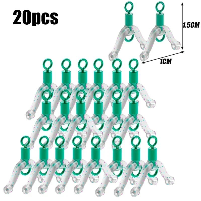 Fishing Hook Separator Anti Tangle Boom Green Silicone Bifurcator High Elastic Subline Splitter Lure Rigging Accessories Tool