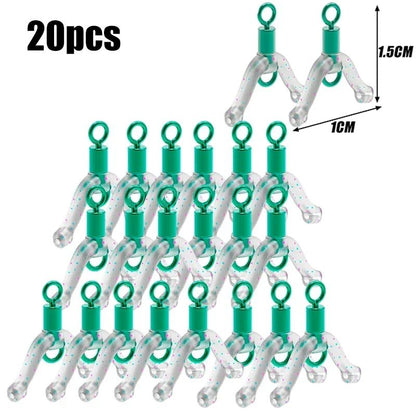 Fishing Hook Separator Anti Tangle Boom Green Silicone Bifurcator High Elastic Subline Splitter Lure Rigging Accessories Tool
