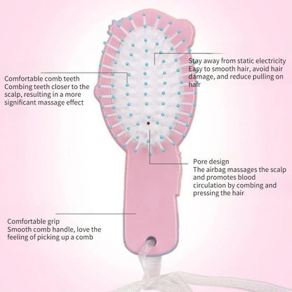Pentes de Princesas da Disney para Meninas Frozen Elsa Branca de Neve Ariel Bela Escovas de Cabelo Cuidados com o Cabelo do Bebê Pentes de Almofada de Ar Presentes