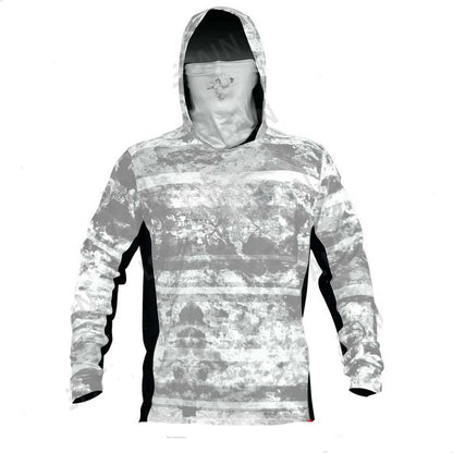 Camisas de pesca infantis Upf 50+ Camisa de pesca de manga longa com máscara, protetor de pescoço e capuz que mantém a cabeça e o rosto aquecidos para atividades ao ar livre, caminhadas e corridas