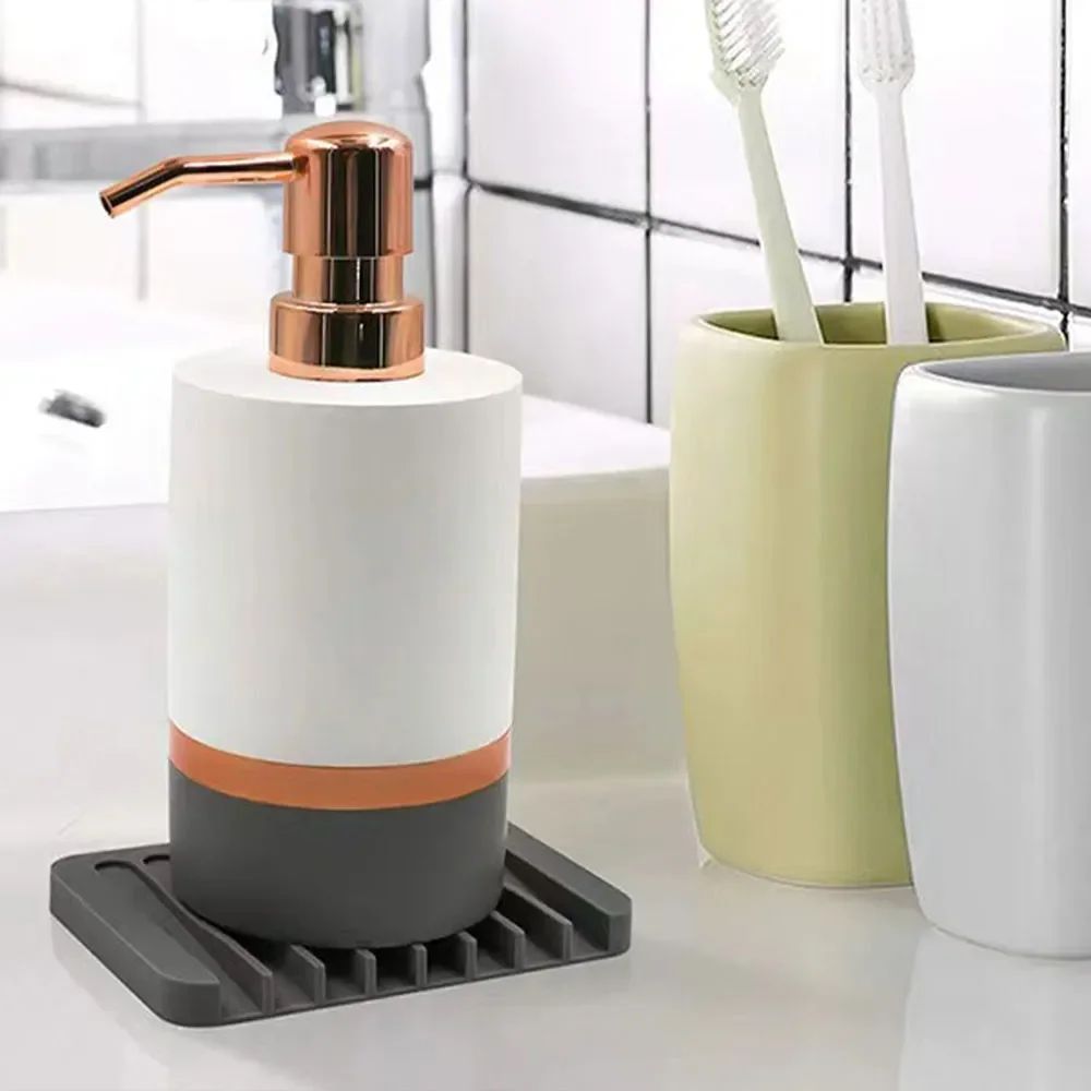 Saboneteira de Silicone para Chuveiro, Suporte de Sabão com Dreno, Organizador de Esponja para Pia de Cozinha, Bandeja de Secagem, Acessórios de Banheiro