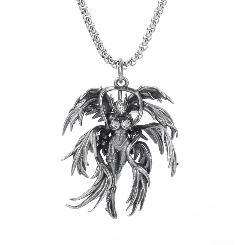 Colar Pingente Ceifador da Morte Gótico Misterioso Diabo Masculino Personalidade Punk Retro Halloween Joias da Moda