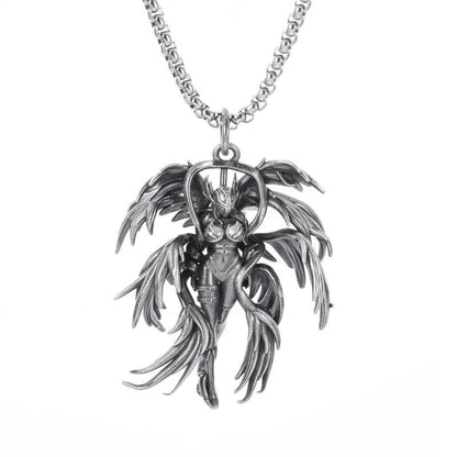 Colar Pingente Ceifador da Morte Gótico Misterioso Diabo Masculino Personalidade Punk Retro Halloween Joias da Moda
